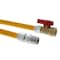 Jones Stephens 1/2" OD (3/8" ID) Gas Connector, 1/2" MIP x 1/2" FIP Ball Valve x 30" G72312 - alternate 1